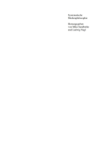 Titelbild: Systematische Medienphilosophie 1st edition 9783050038469