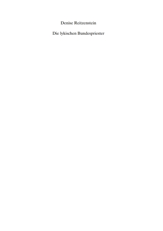 Immagine di copertina: Die lykischen Bundespriester 1st edition 9783050050614