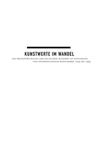 Titelbild: Kunstwerte im Wandel 1st edition 9783050050799