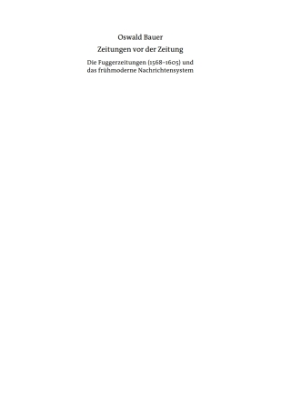 Cover image: Zeitungen vor der Zeitung 1st edition 9783050051581