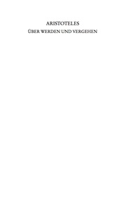 Cover image: Über Werden und Vergehen 1st edition 9783050046211