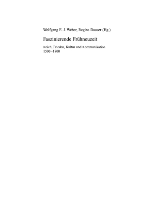 Cover image: Faszinierende Frühneuzeit 1st edition 9783050044699