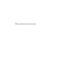Imagen de portada: Bildphysiologie 1st edition 9783050064789