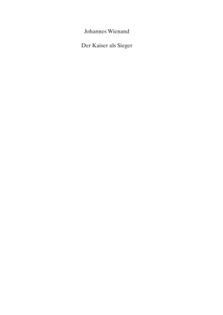 Cover image: Der Kaiser als Sieger 1st edition 9783050059037