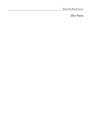 Imagen de portada: Niccolò Machiavelli: Der Fürst 1st edition 9783050043500