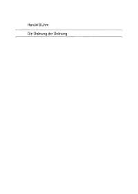 Cover image: Die Ordnung der Ordnung 2nd edition 9783050043746