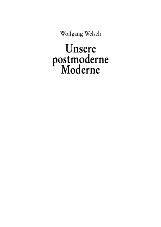 Titelbild: Unsere postmoderne Moderne 7th edition 9783050045337