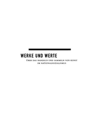 Immagine di copertina: Werke und Werte 1st edition 9783050044972