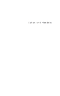 Cover image: Sehen und Handeln 1st edition 9783050050904