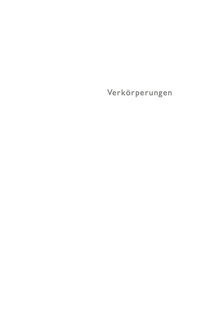 Titelbild: Verkörperungen 1st edition 9783050056999