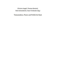 Titelbild: Transzendenz, Praxis und Politik bei Kant 1st edition 9783050062846