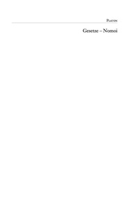 Immagine di copertina: Platon: Gesetze/Nomoi 1st edition 9783050060224