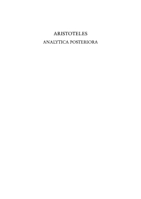 Titelbild: Analytica posteriora 1st edition 9783050017969
