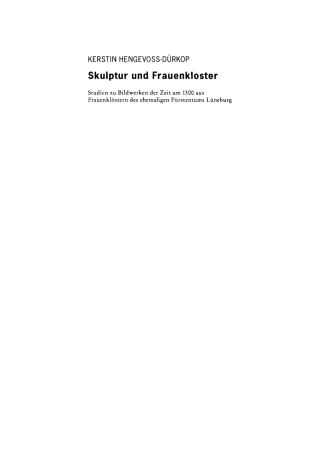 Omslagafbeelding: Skulptur und Frauenkloster 1st edition 9783050023946