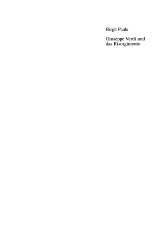 Imagen de portada: Giuseppe Verdi und das Risorgimento 1st edition 9783050030135