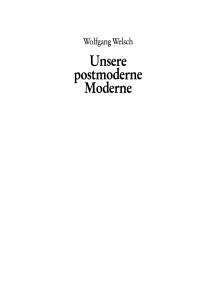 Imagen de portada: Unsere postmoderne Moderne 1st edition 9783050032078