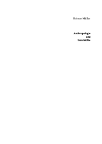 Titelbild: Anthropologie und Geschichte 1st edition 9783050032139