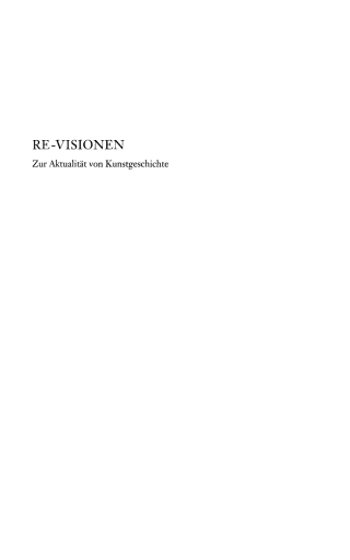 Cover image: Re-Visionen 1st edition 9783050035970