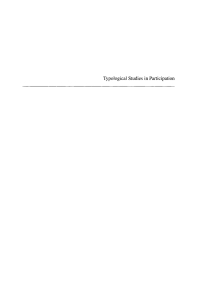 Omslagafbeelding: Typological Studies in Participation 1st edition 9783050037028