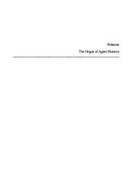 Cover image: The Origin of Agent Markers 1st edition 9783050037677