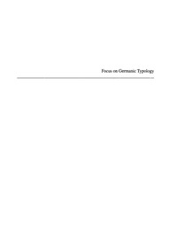 Titelbild: Focus on Germanic Typology 1st edition 9783050041063