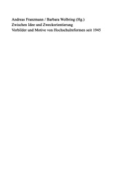 صورة الغلاف: Zwischen Idee und Zweckorientierung 1st edition 9783050043081