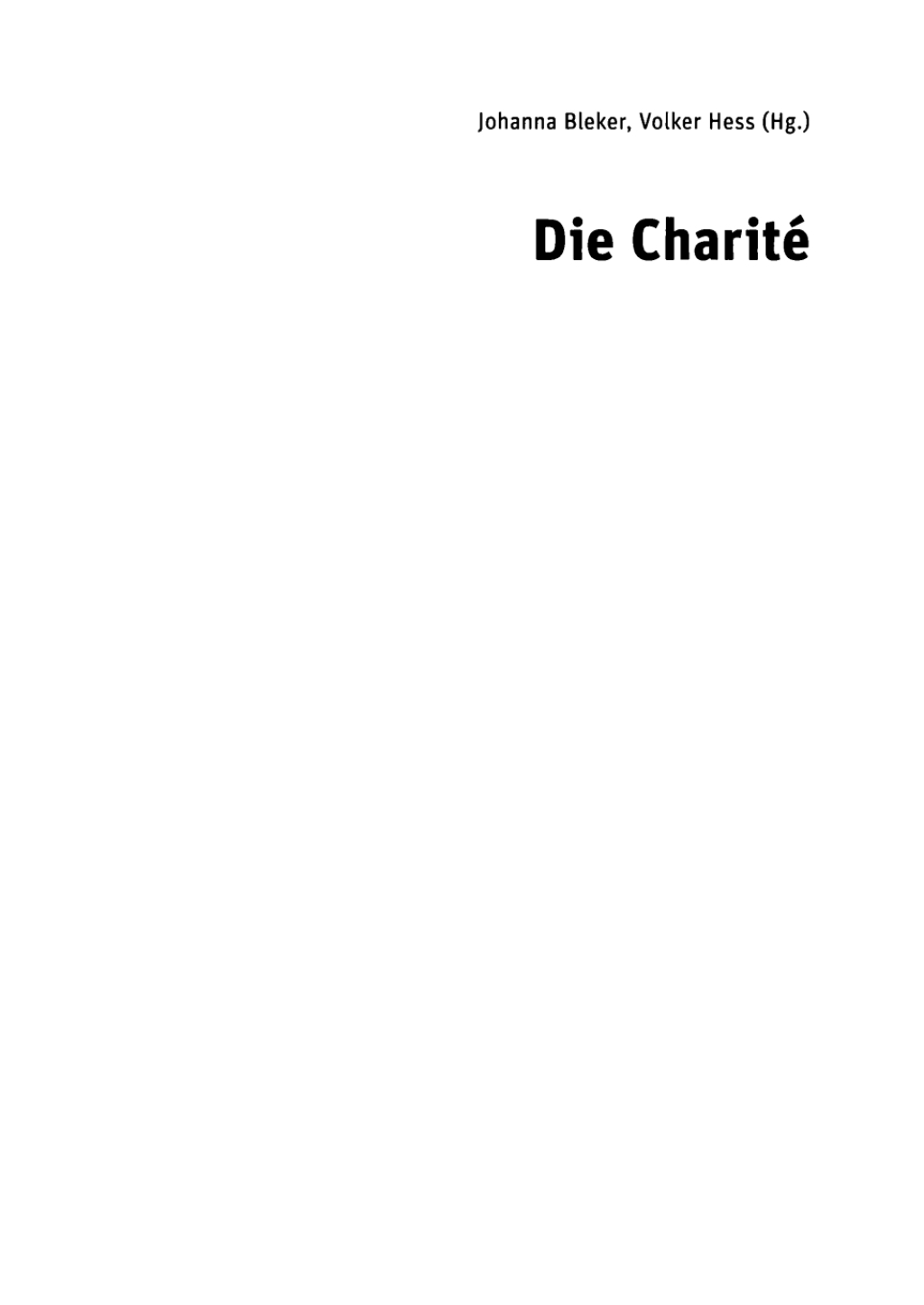 ISBN 9783050045252 product image for Die Charité - 1st Edition (eBook) | upcitemdb.com