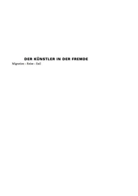 Cover image: Der Künstler in der Fremde 1st edition 9783050050911