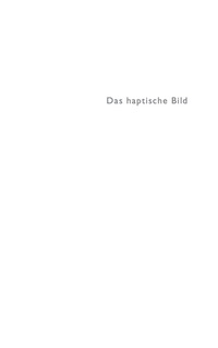 Omslagafbeelding: Das haptische Bild 1st edition 9783050060118