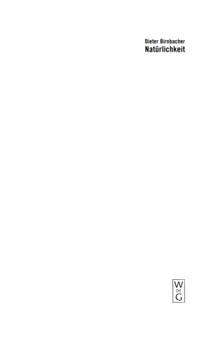 Titelbild: Natürlichkeit 1st edition 9783110185546