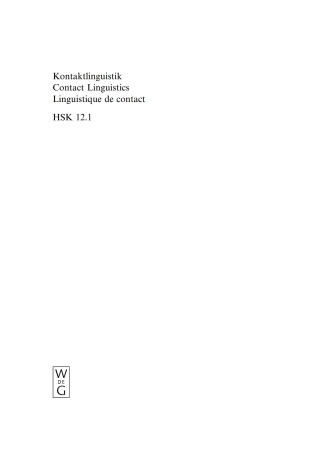 Omslagafbeelding: Kontaktlinguistik / Contact Linguistics / Linguistique de contact. 1. Halbband 1st edition 9783110132649