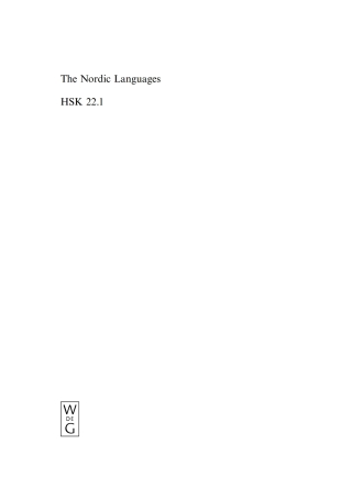 Imagen de portada: The Nordic Languages. Volume 1 1st edition 9783110148763