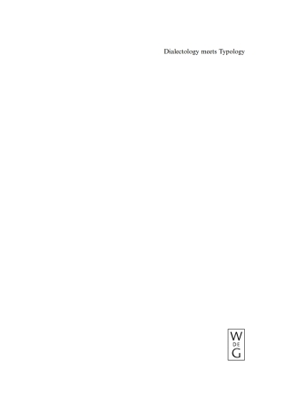 Imagen de portada: Dialectology meets Typology 1st edition 9783110179491