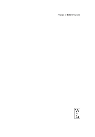 表紙画像: Phases of Interpretation 1st edition 9783110186840