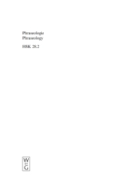 Cover image: Phraseologie / Phraseology. Volume 2 1st edition 9783110190762