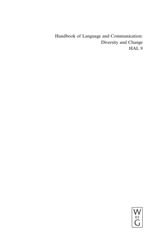 Immagine di copertina: Handbook of Language and Communication: Diversity and Change 1st edition 9783110182170