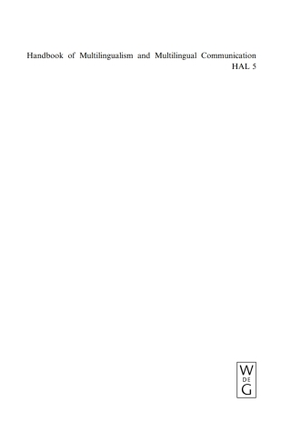 表紙画像: Handbook of Multilingualism and Multilingual Communication 1st edition 9783110182163