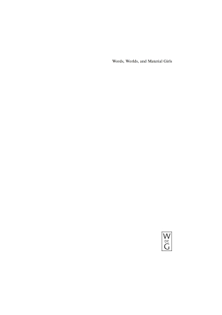 Cover image: Words, Worlds, and Material Girls 1st edition 9783110195743