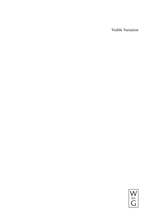 Cover image: Visible Variation 1st edition 9783110195781