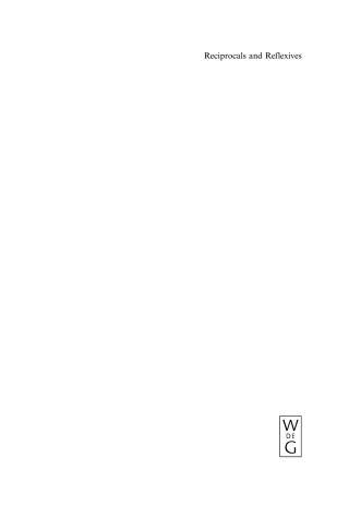 Imagen de portada: Reciprocals and Reflexives 1st edition 9783110195941