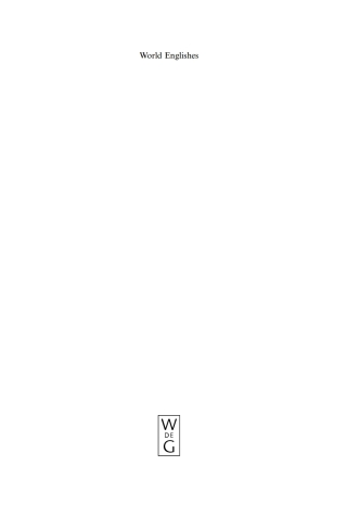 Omslagafbeelding: World Englishes 1st edition 9783110196337