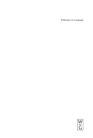 Cover image: Politeness in Language 2nd edition 9783110185492