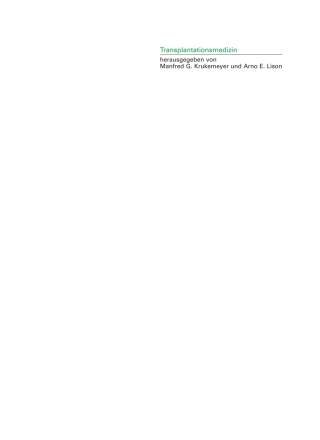 Imagen de portada: Transplantationsmedizin 1st edition 9783110189278