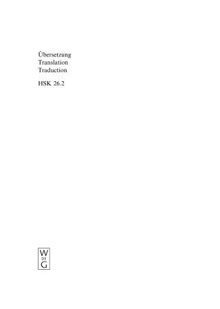 Imagen de portada: Übersetzung - Translation - Traduction. 2. Teilband 1st edition 9783110171457