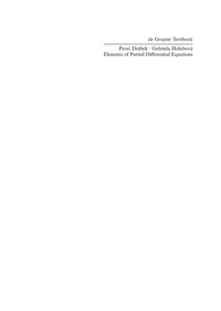 Immagine di copertina: Elements of Partial Differential Equations 1st edition 9783110191240