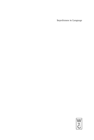 Imagen de portada: Impoliteness in Language 1st edition 9783110202663