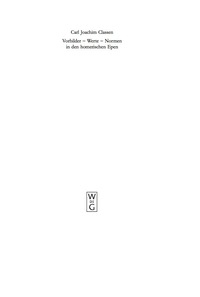 Titelbild: Vorbilder - Werte - Normen in den homerischen Epen 1st edition 9783110202595