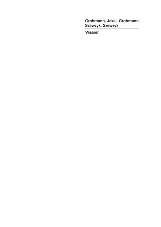 Imagen de portada: Wasser 1st edition 9783110213089