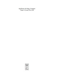 Imagen de portada: Livres VI et VII. Commentaire historique et mathématique, édition et traduction du texte arabe 1st edition 9783110199406
