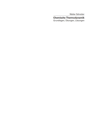 Cover image: Chemische Thermodynamik 1st edition 9783110222548